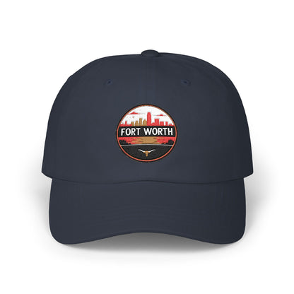 Fort Worth Skyline Dad Cap – Vintage Round Patch Hat