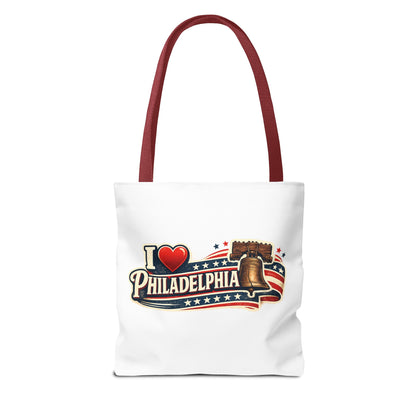 I  Philadelphia Liberty Bell Tote Bag — American Flag City Souvenir