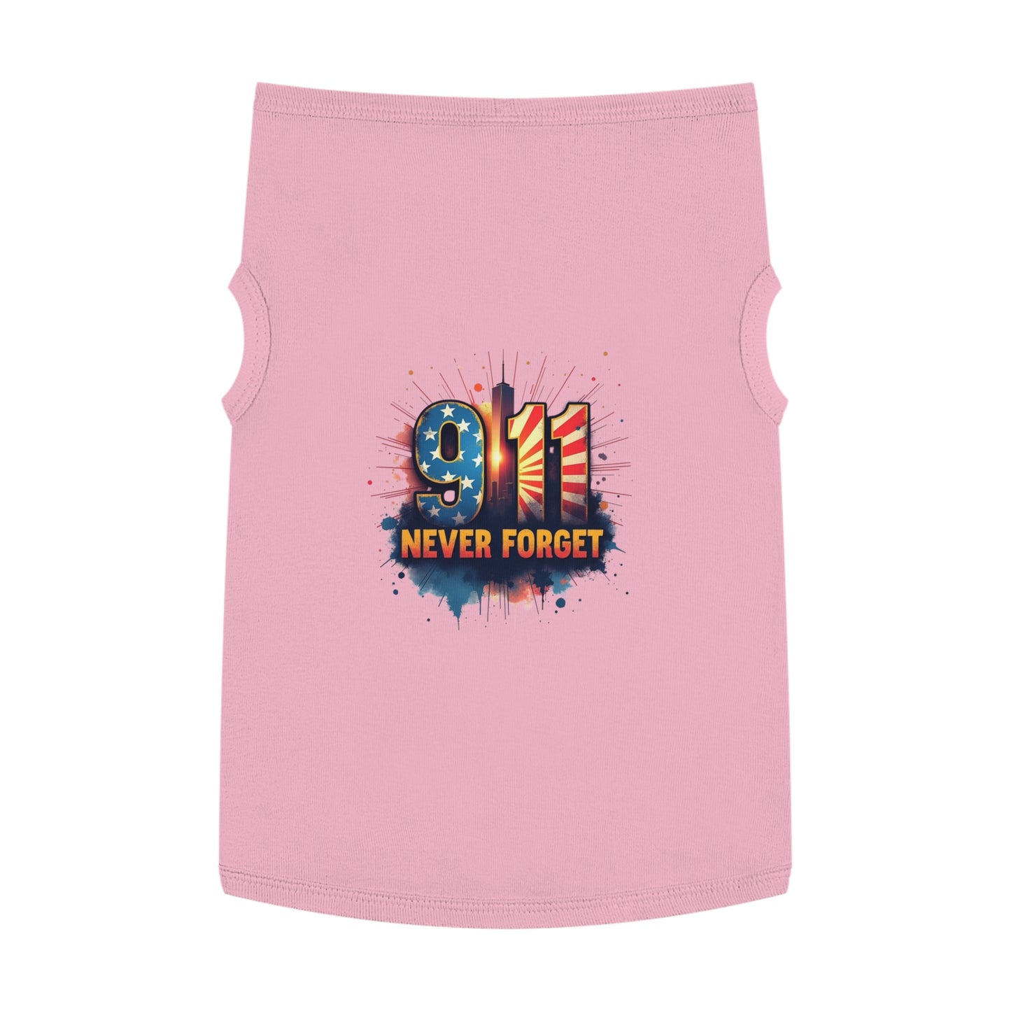 9/11 Never Forget Pet Tank Top — Patriotic Memorial Dog Shirt