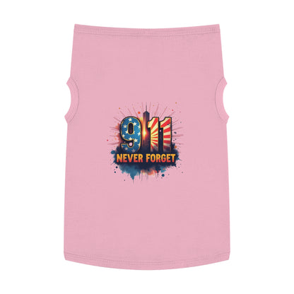 9/11 Never Forget Pet Tank Top — Patriotic Memorial Dog Shirt
