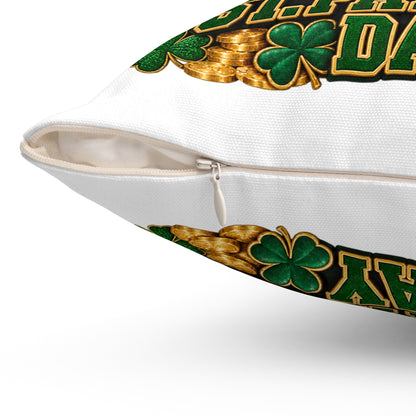 St. Patrick's Schnauzer Pillow — Happy St. Patrick’s Day Decorative Throw Pillow