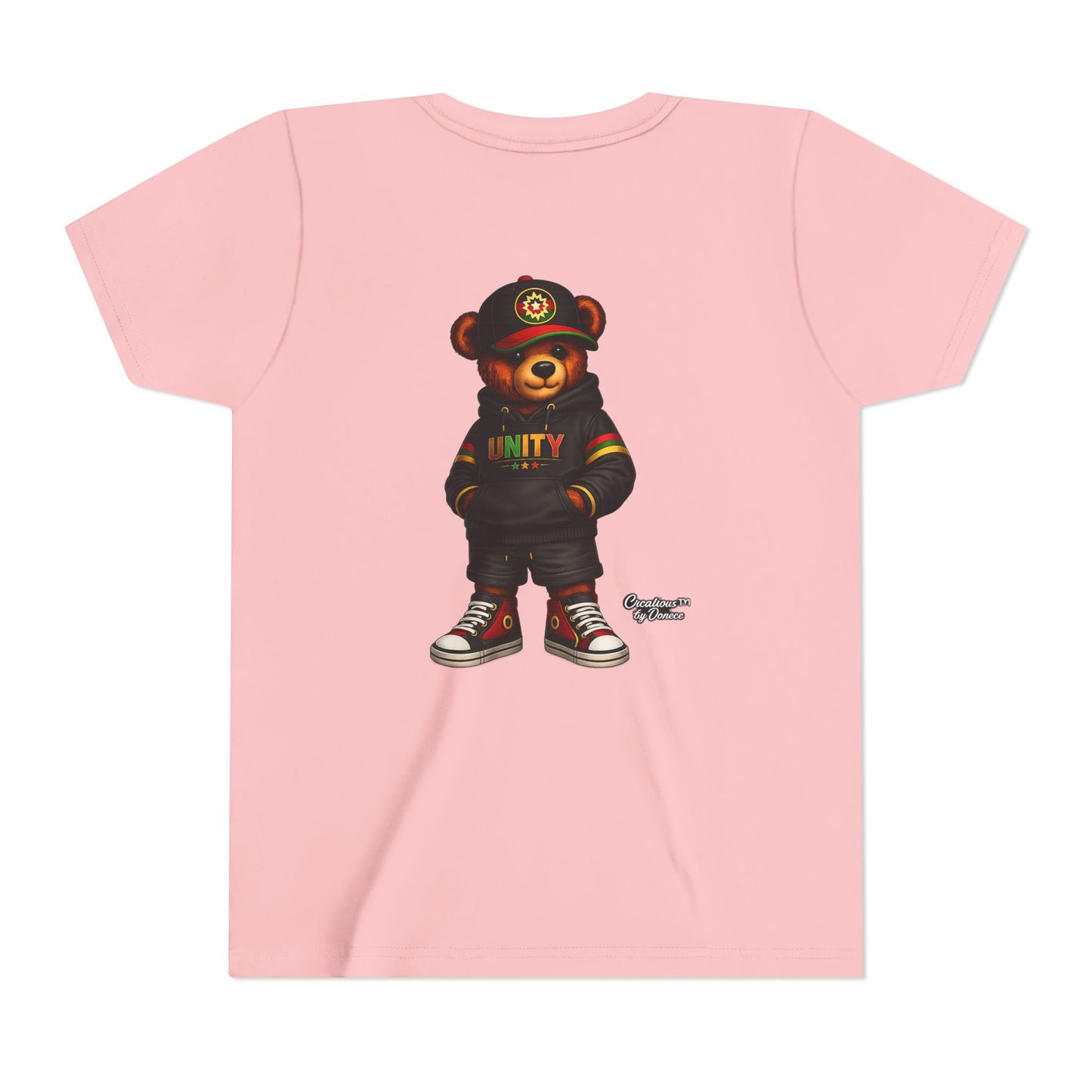 Youth T‑Shirt — Cool Bear Graphic Tee with 'UNITY' Hoodie Design