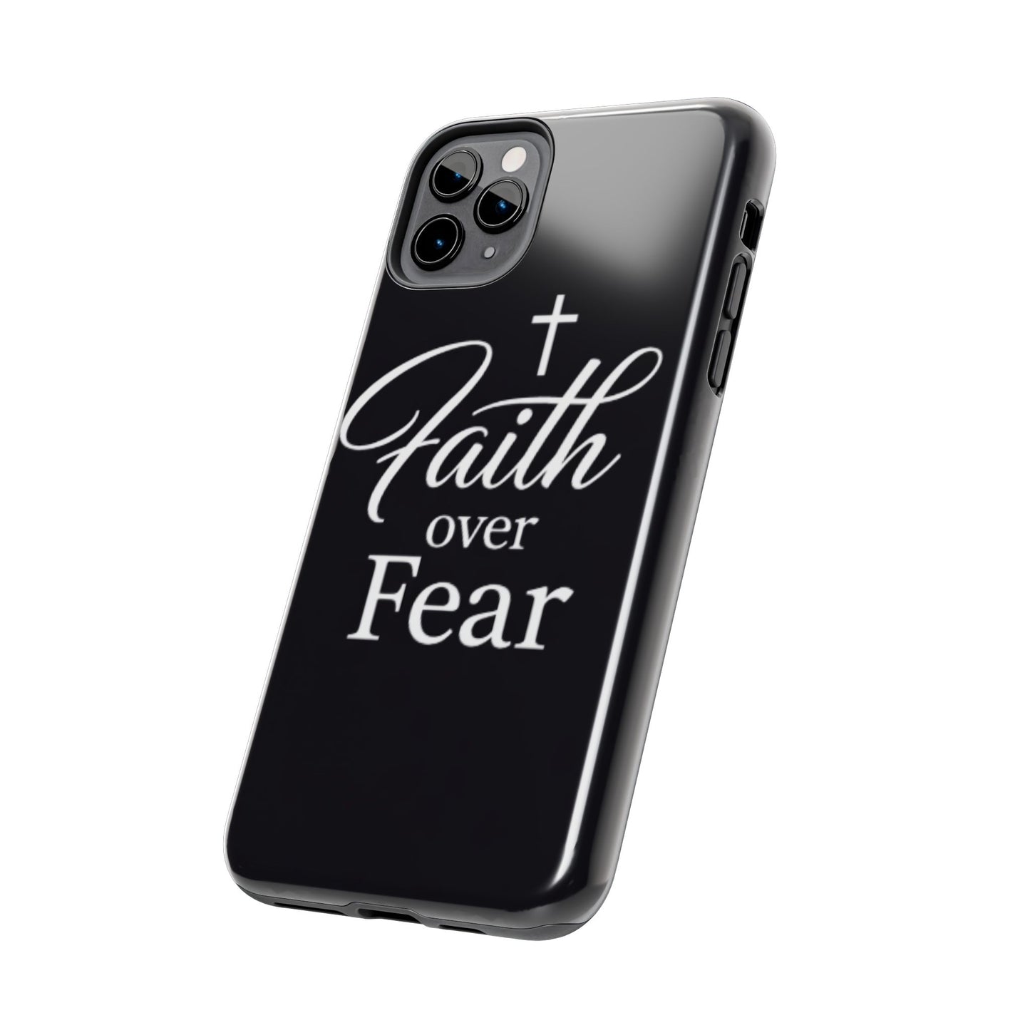 Faith Over Fear Tough Phone Case — Inspirational Christian Cross Phone Cover