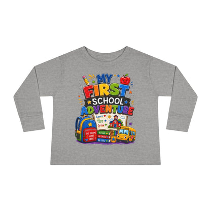 My First School Adventure Toddler Long Sleeve Tee