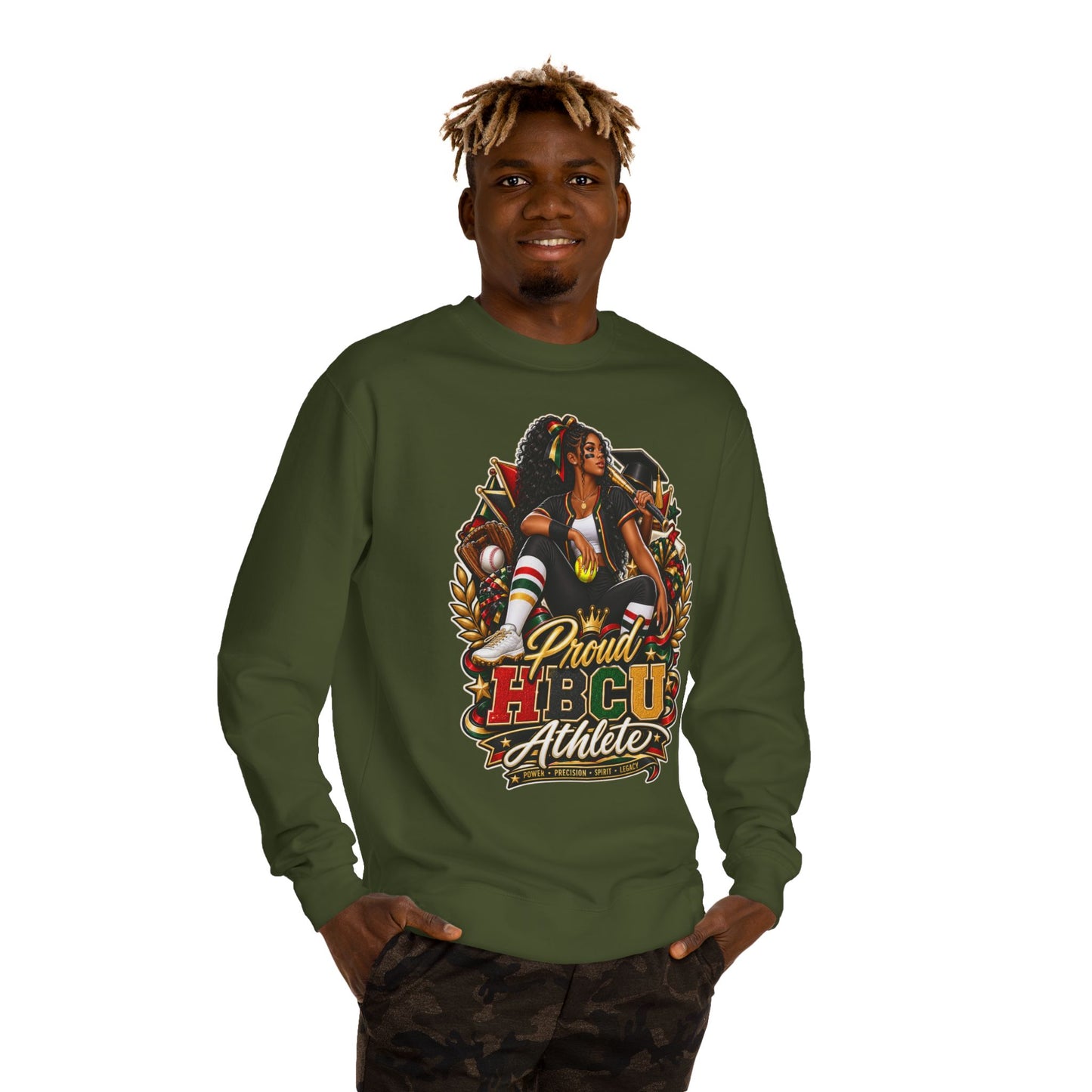 HBCU Athlete Sweatshirt — Proud HBCU Graduate & Athlete Graphic Crewneck