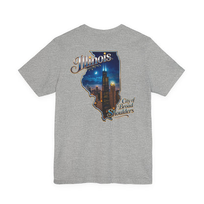 Illinois State Tee — 'City of Broad Shoulders' Chicago Skyline T-Shirt