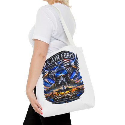 U.S. Air Force Aviator Tote Bag – 'Aim High' Military Pilot Design