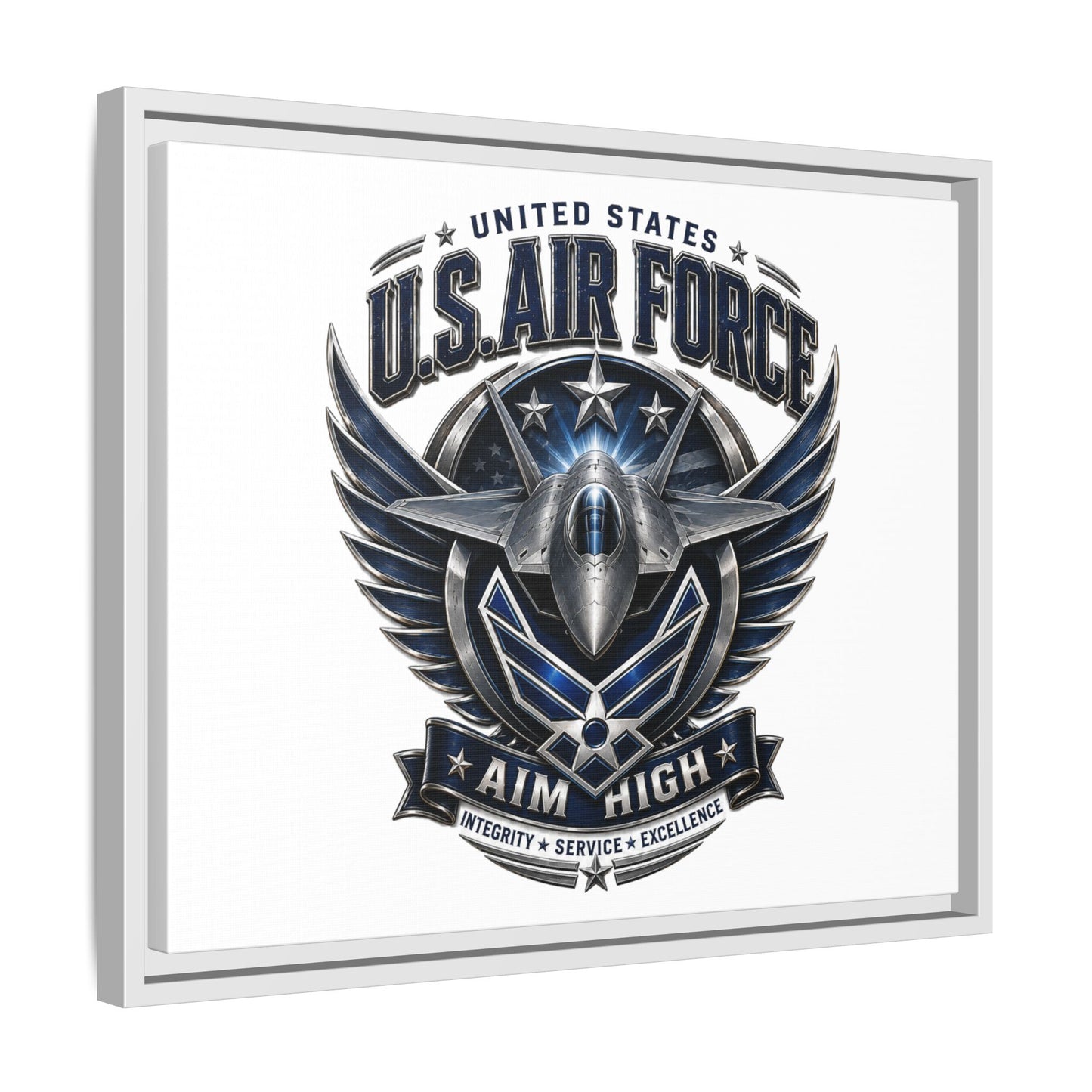 U.S. Air Force 'Aim High' Framed Canvas Print