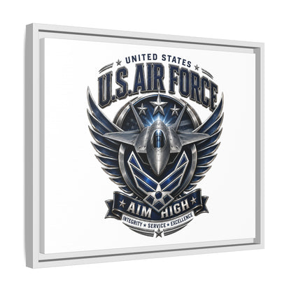 U.S. Air Force 'Aim High' Framed Canvas Print