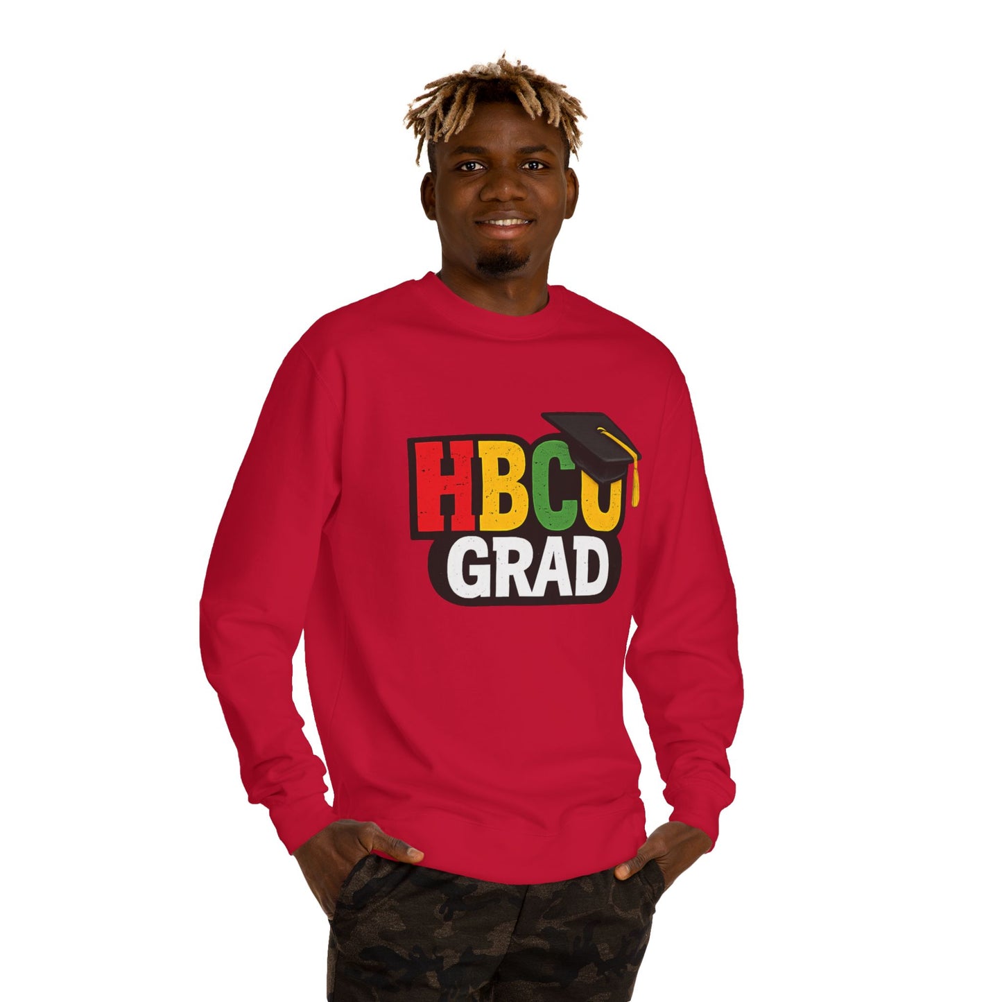 HBCU Grad Sweatshirt — Graduation Crewneck with Mortarboard