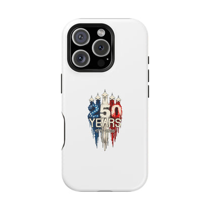 50 Years Patriotic iPhone Case — American Flag Anniversary Magnetic Impact-Resistant Case