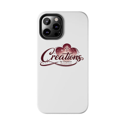 Tough Phone Case — "Creations by Donece" Logo Protective Phone Cover