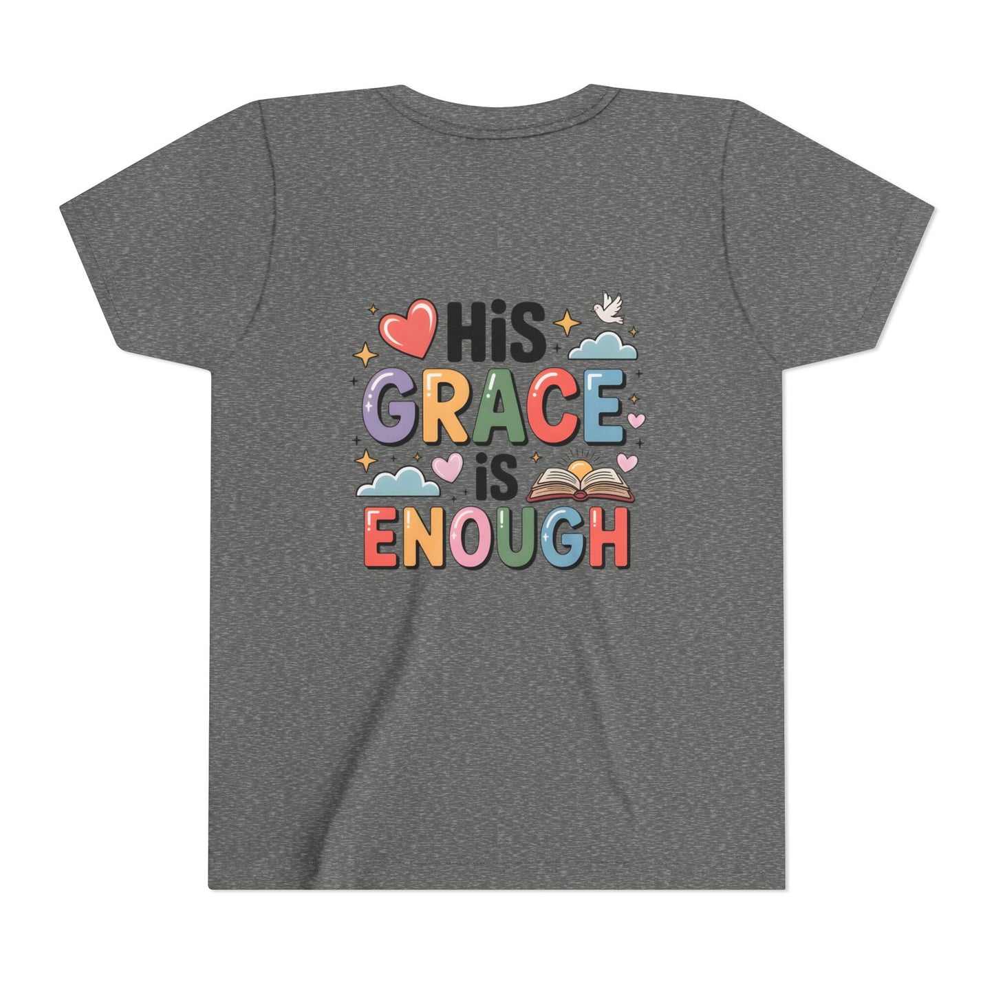 His Grace Is Enough Youth Tee — Christian Kids Inspirational Shirt