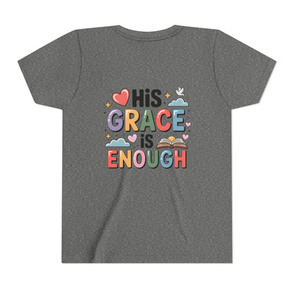 His Grace Is Enough Youth Tee — Christian Kids Inspirational Shirt