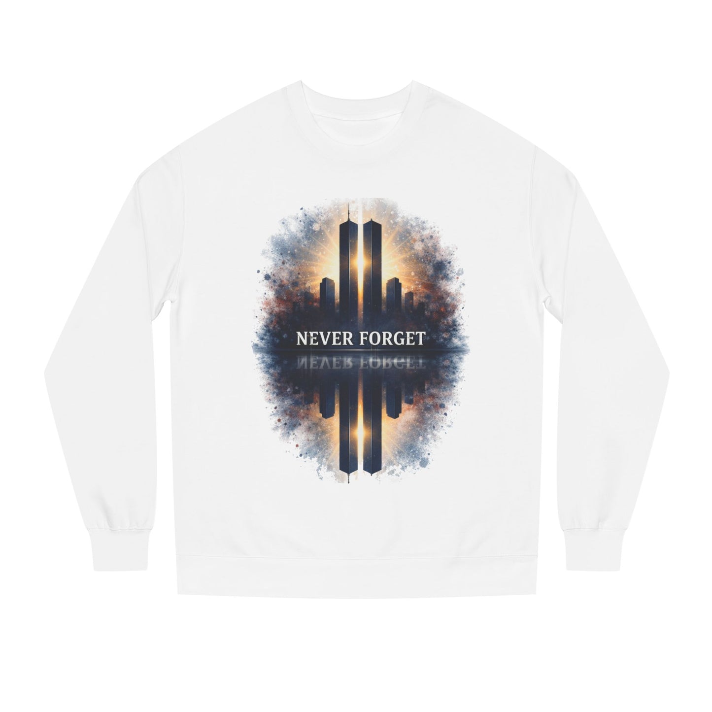 Never Forget Memorial Sweatshirt — 9/11 Tribute Crewneck