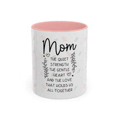 Mom Floral Coffee Mug — "Mom: The Quiet Strength..." Sentimental Mother's Day Gift (11/15oz)