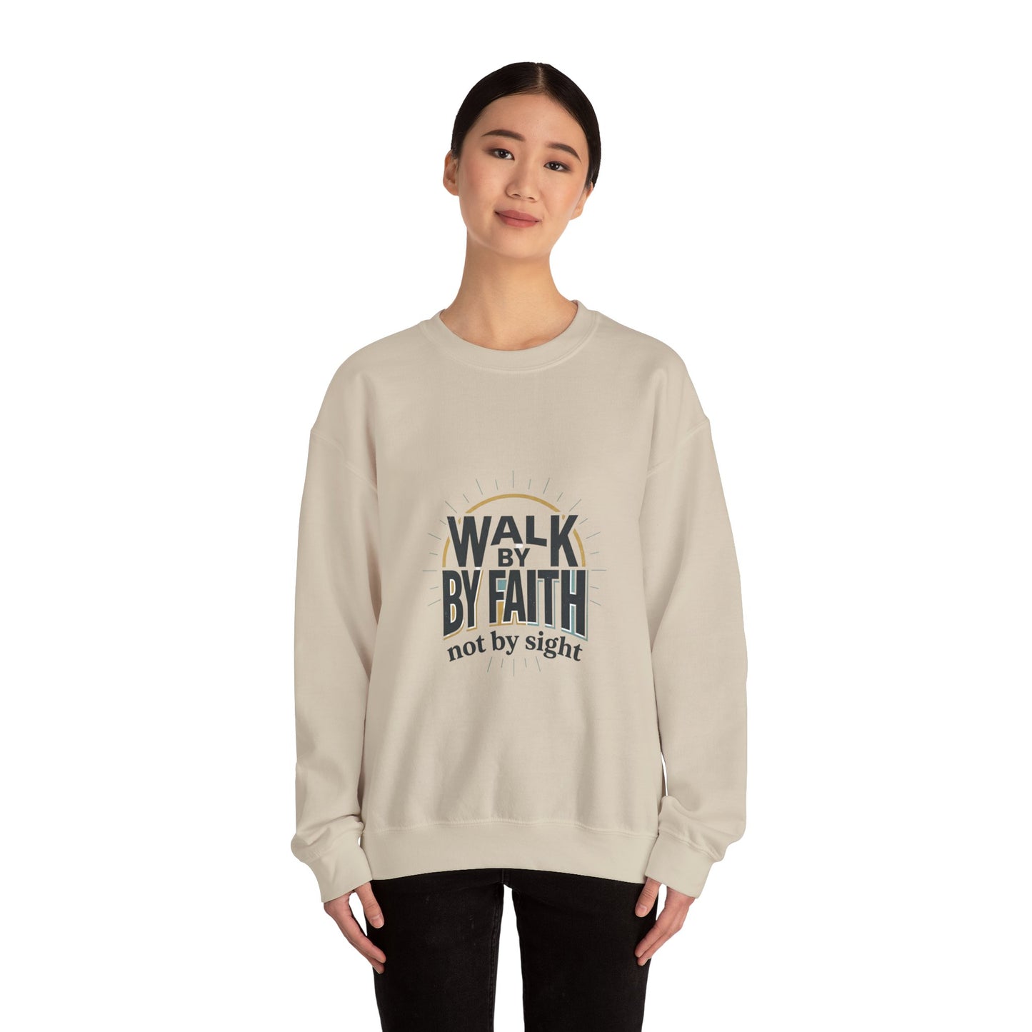 Walk By Faith crewneck Sweatshirt | faith streetwear, washed vintage