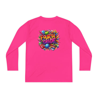 Fourth Grade Long Sleeve Tee — Colorful School Kids Shirt