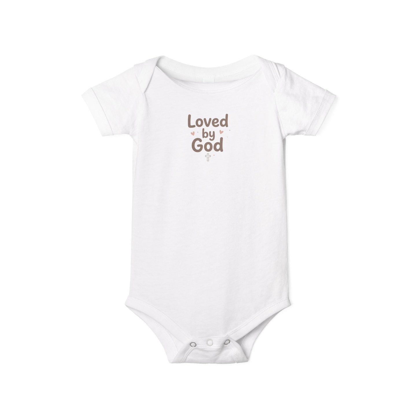 Loved by God Infant Onesie – Baby Bodysuit with Faith Message