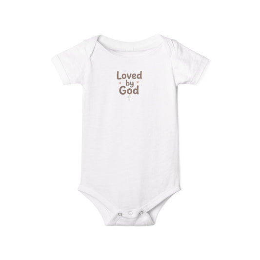 Loved by God Infant Onesie – Baby Bodysuit with Faith Message