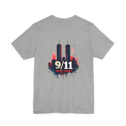 9/11 Never Forget T-Shirt — World Trade Center Memorial Tee