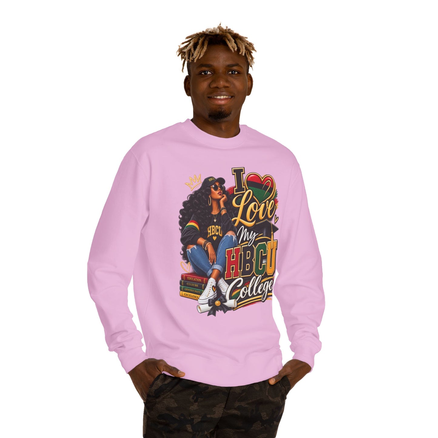 I Love My HBCU College Crewneck Sweatshirt