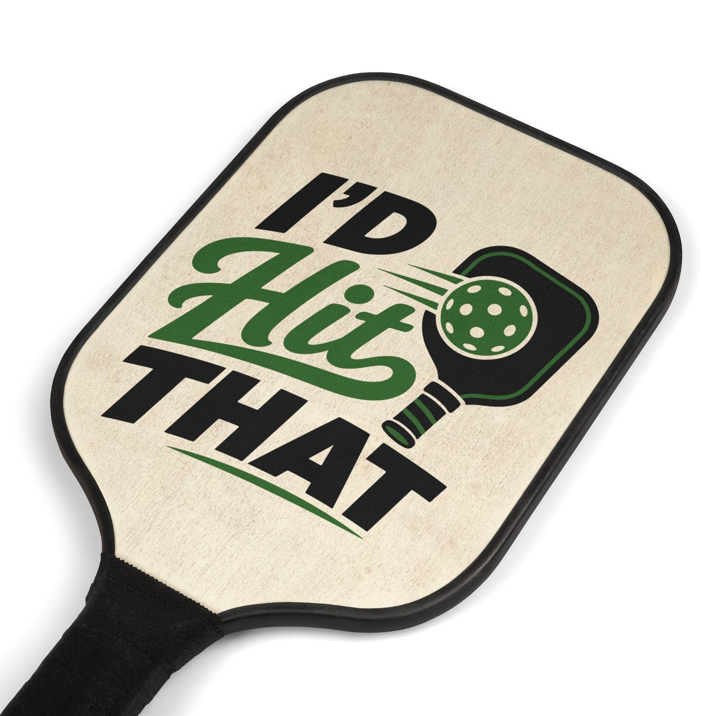 Pickleball Paddle Set - "I'd Hit That" Graphic Pickleball Kit with 2 Paddles & Balls