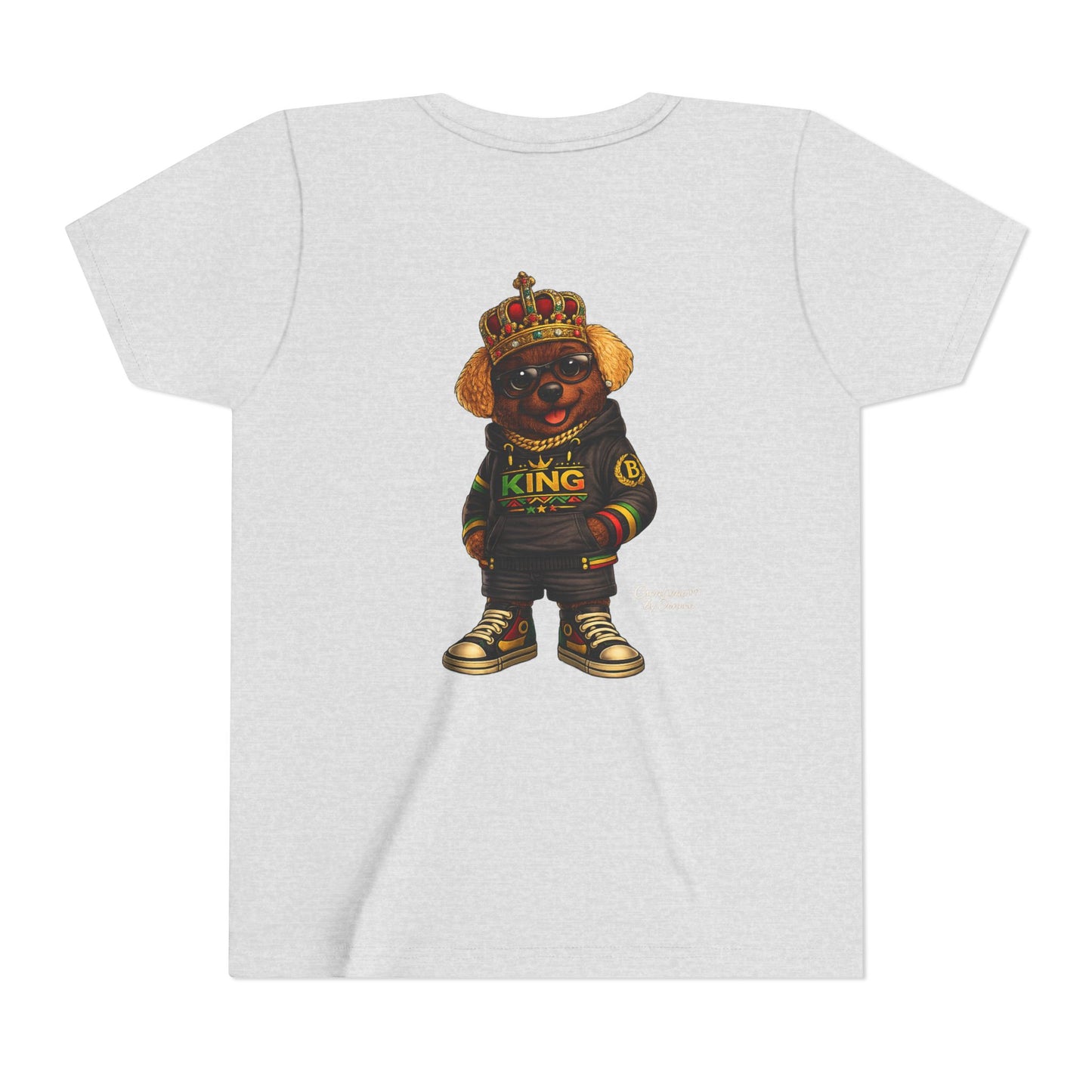 Youth Tee — 'Lil King' Crowned Bear Graphic Shirt