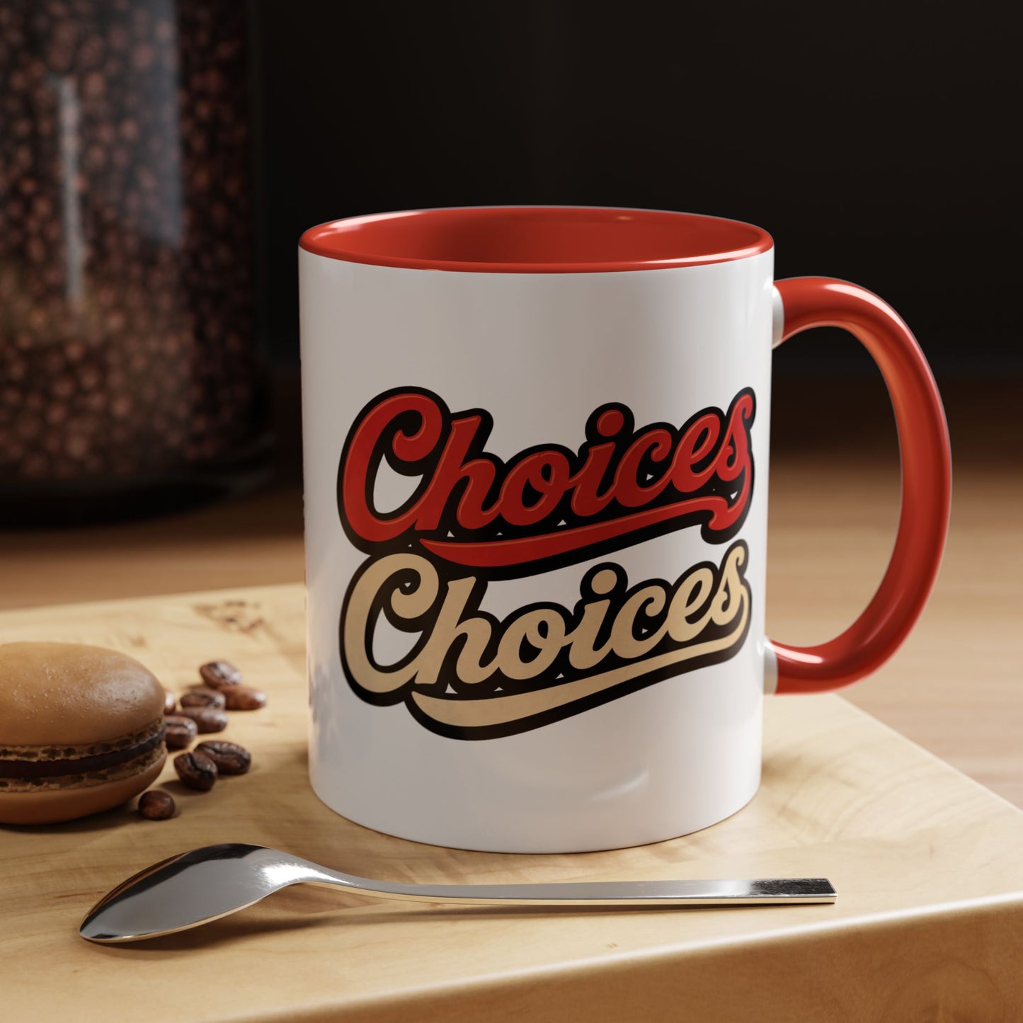 Choices Retro Accent Coffee Mug — Vintage Script 11/15oz