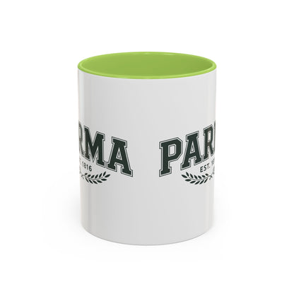 Parma Established 1816 Accent Coffee Mug — Vintage Collegiate Ceramic Coffee Cup