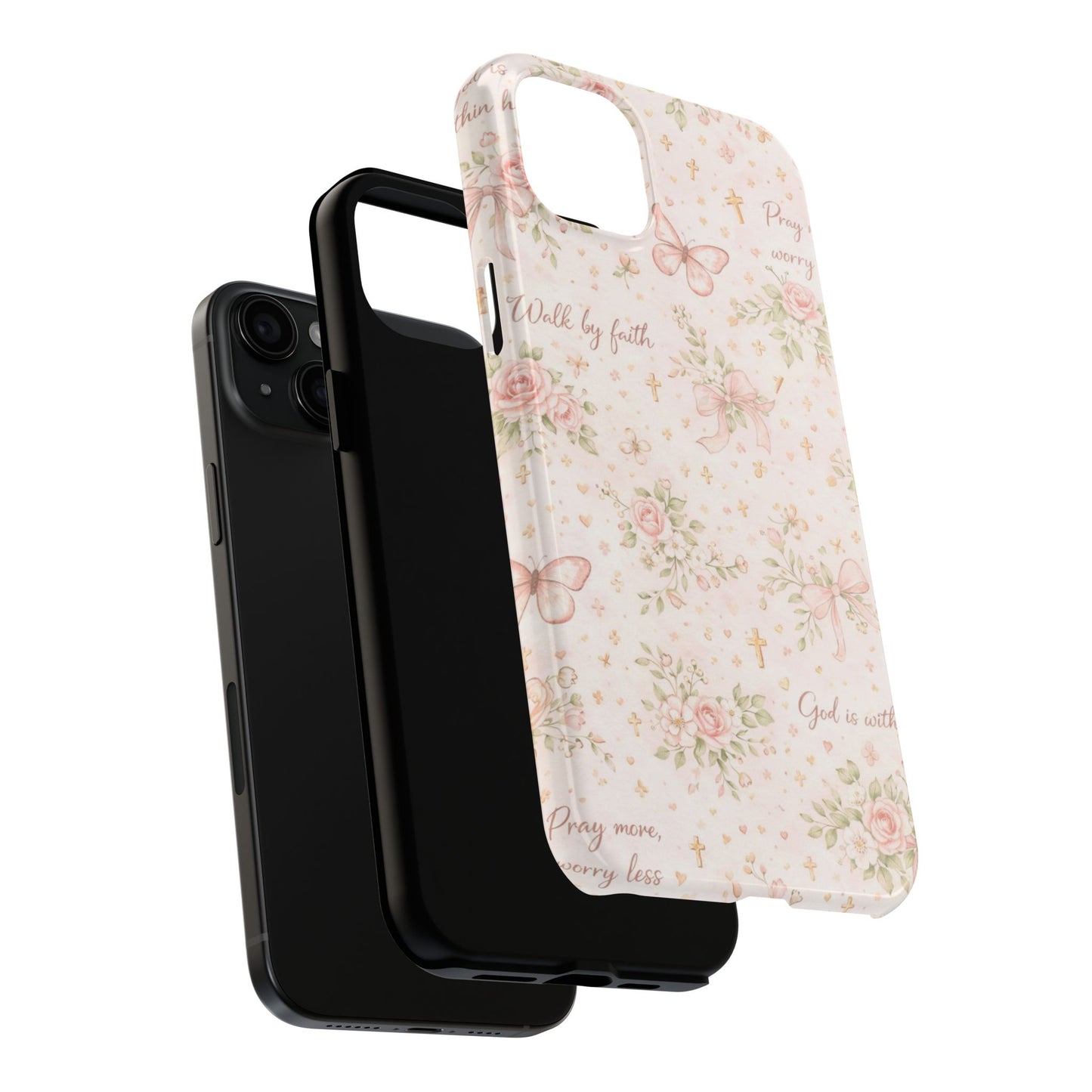 Walk By Faith Phone Case | Christian Floral iPhone Case