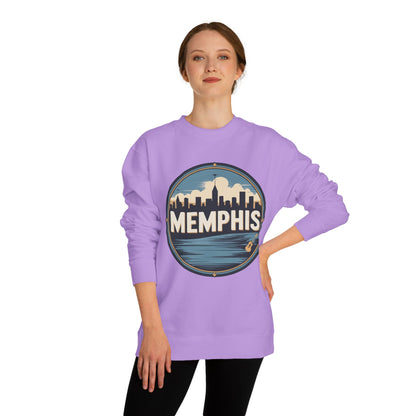Memphis Skyline Crewneck Sweatshirt — Retro Cityscape Pullover