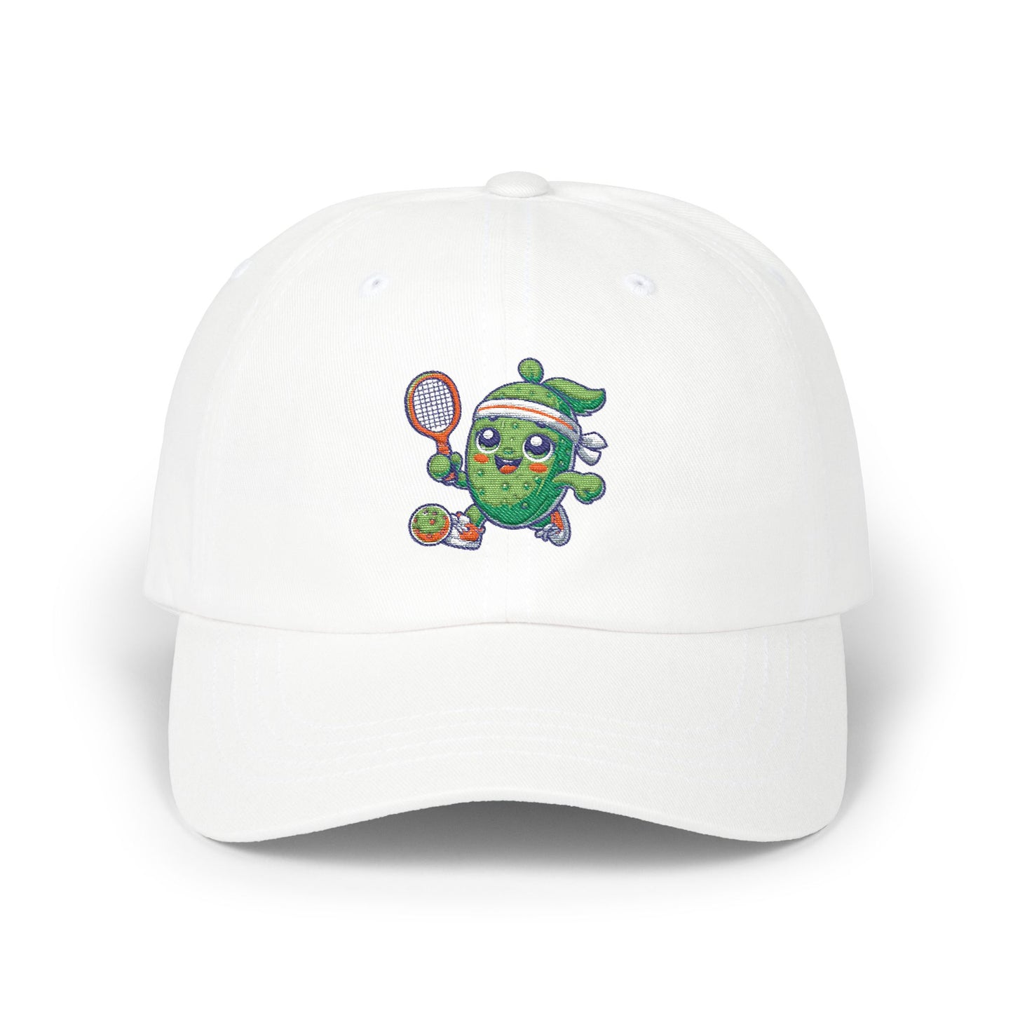 Tennis Avocado Dad Cap — Cute Kawaii Avocado Playing Tennis Embroidered Hat