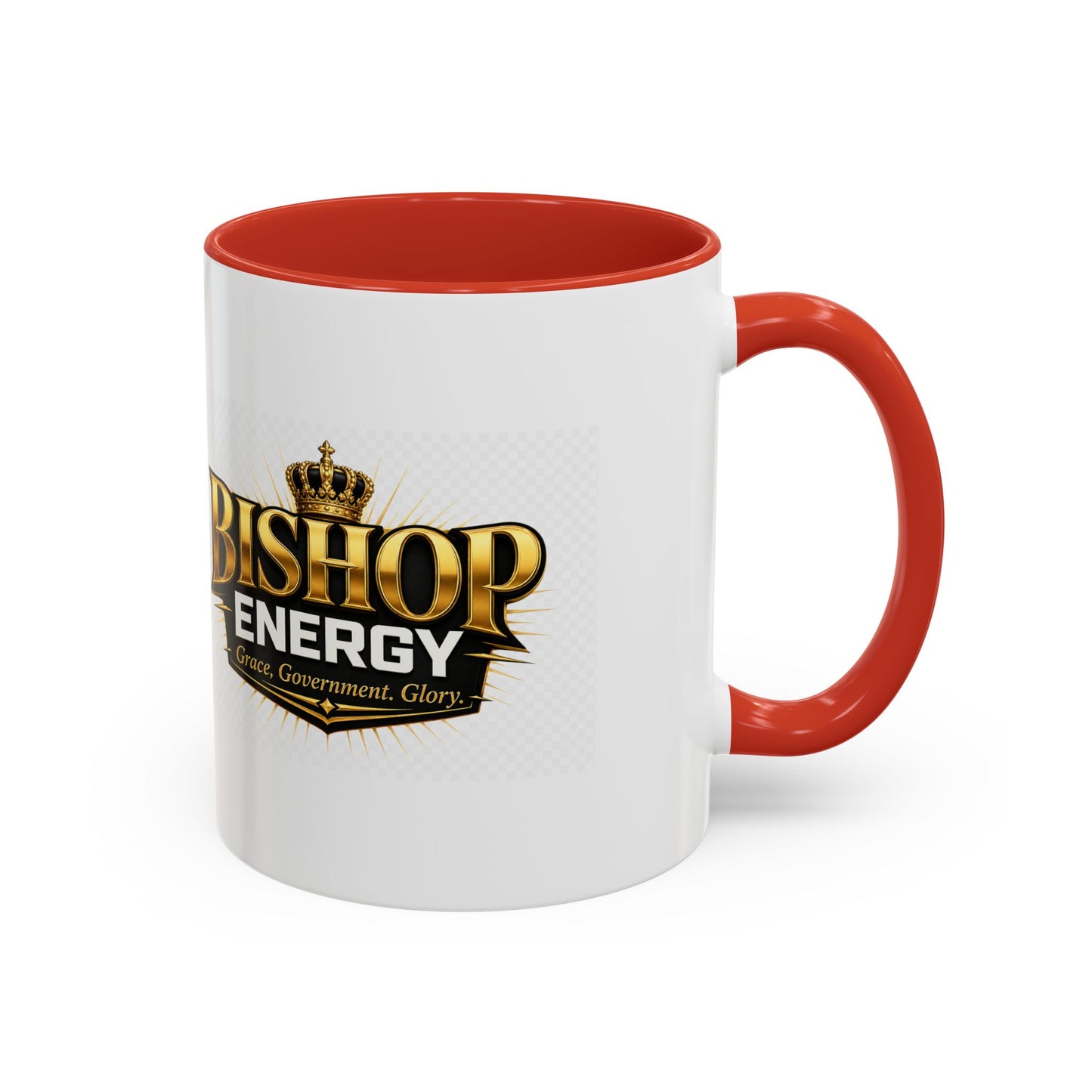 Bishop Energy Coffee Mug — Gold Crown Logo Accent Ceramic Mug (11/15oz)