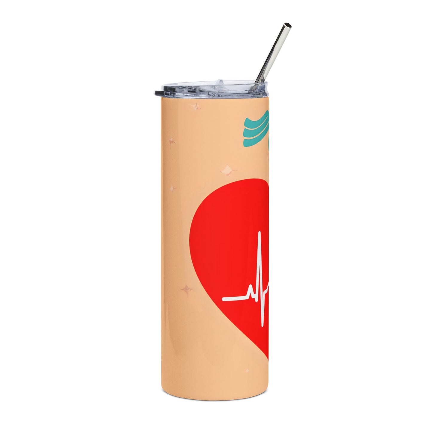 Medical Heartbeat Stainless Steel Tumbler – 20oz Nurse Doctor EMT Gift