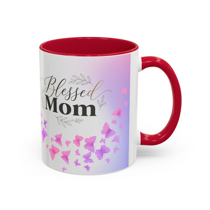 Blessed Mom Butterfly Mug — Colorful 11oz/15oz Ceramic Gift for Mother's Day