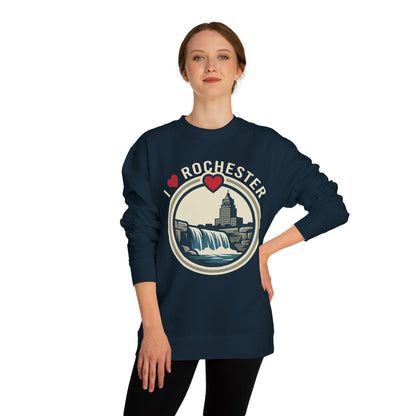 Rochester Waterfall Crewneck Sweatshirt — I  Rochester Graphic