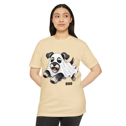 Cute Ghost Puppy T-Shirt — "Boo" Halloween Dog Tee