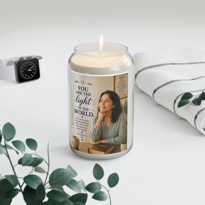 Inspirational Scented Soy Candle – “You Are the Light of the World” (13.75 oz)