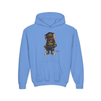 Youth Graduation Bear Hoodie – "Future Student" Cute Cap & Gown Sweatshirt