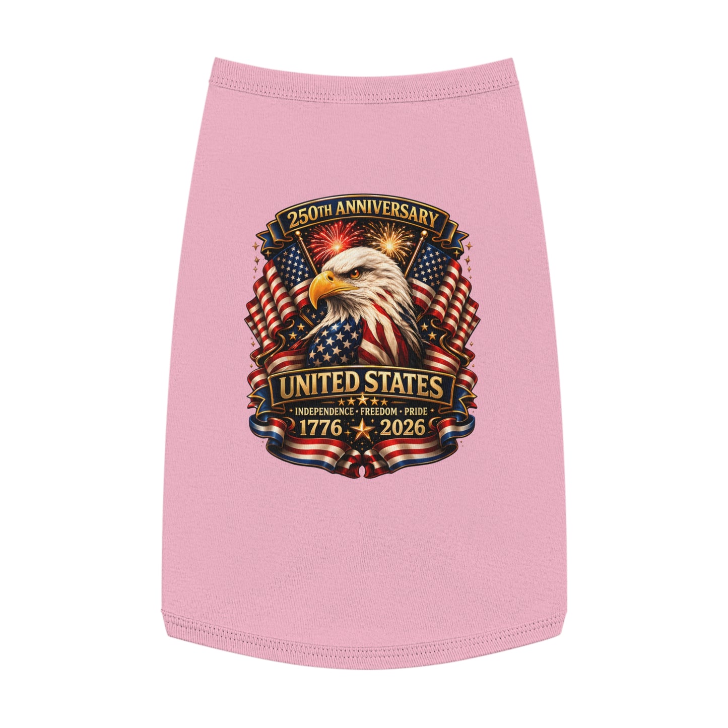 Patriotic Pet Tank — 250th United States Anniversary Eagle (1776–2026)