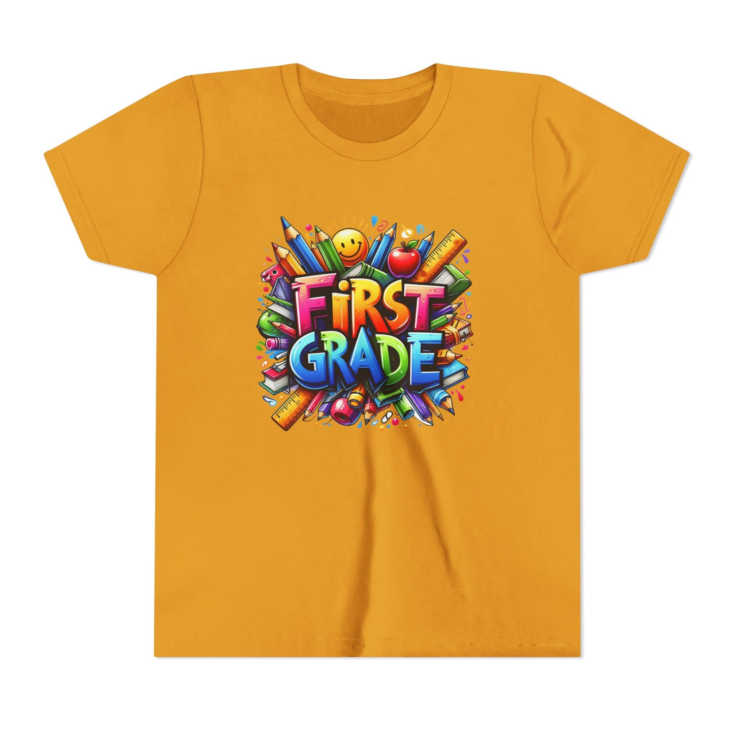 First Grade Kids Tee — Colorful Back-to-School Shirt for Boys & Girls