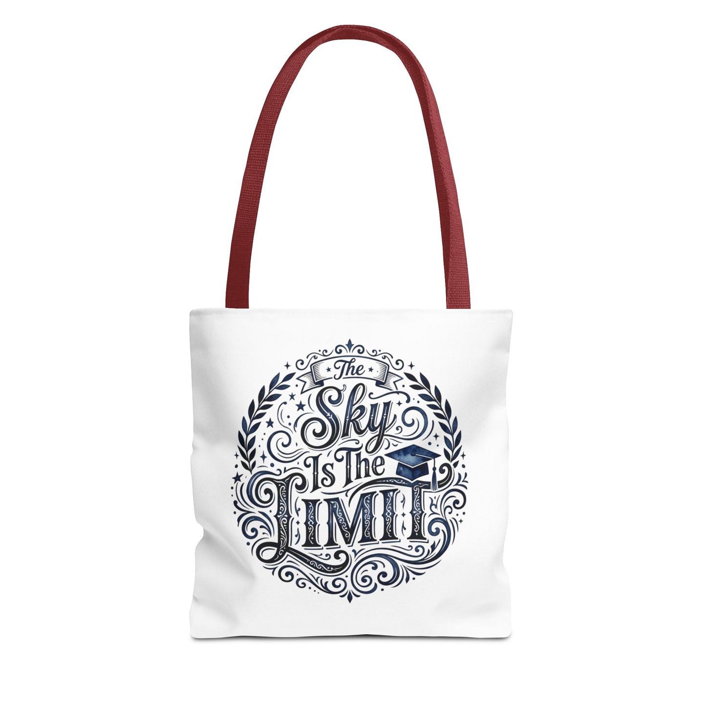 Graduation Tote Bag — "The Sky Is the Limit" Inspirational Canvas Tote