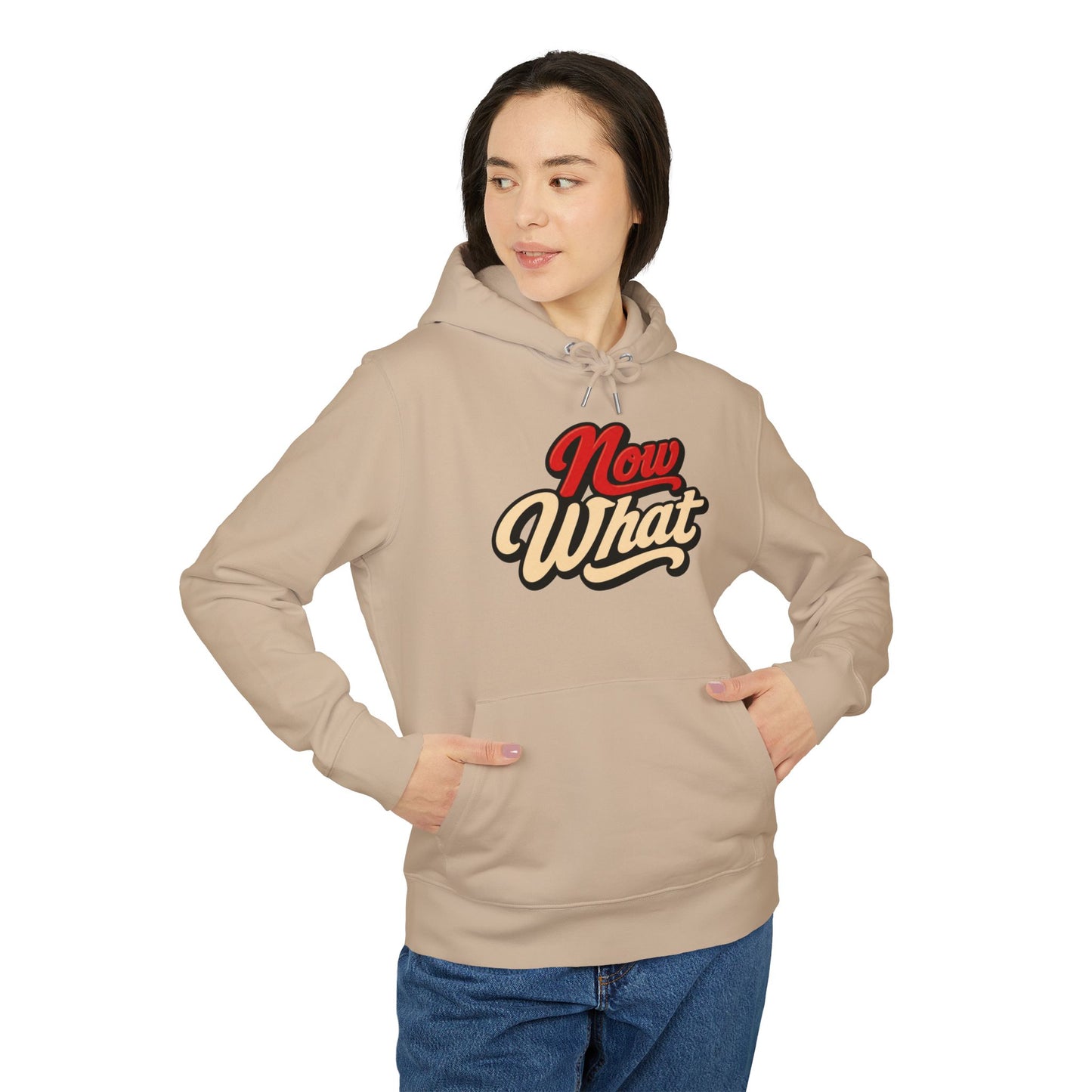 Now What Hoodie — Retro Script Graphic Pullover