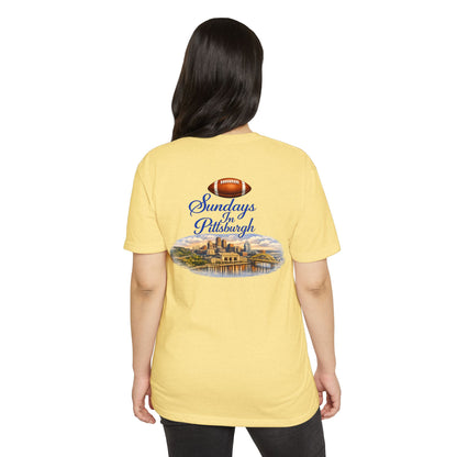 Sundays in Pittsburgh T‑Shirt — Vintage Football City Skyline Tee
