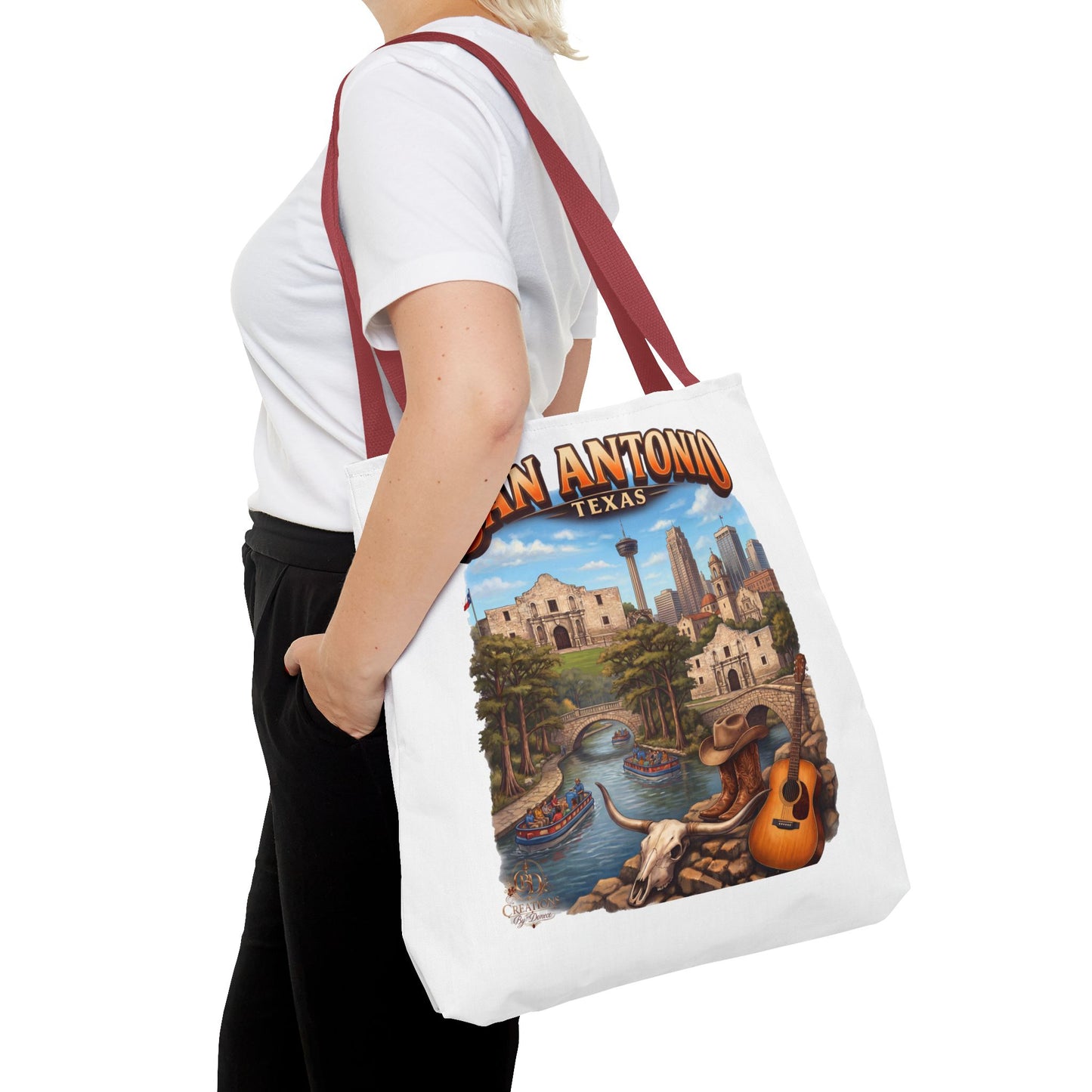 San Antonio Texas Tote Bag — Riverwalk Landmark Travel Souvenir