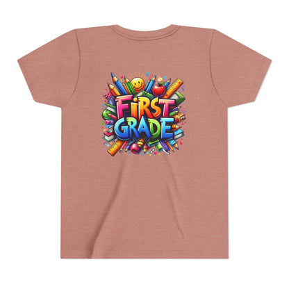 First Grade Kids Tee — Colorful Back-to-School Shirt for Boys & Girls