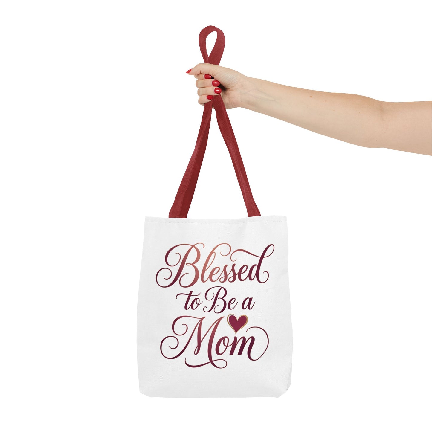 Blessed to Be a Mom Tote Bag – Mother's Day Floral Script Gift