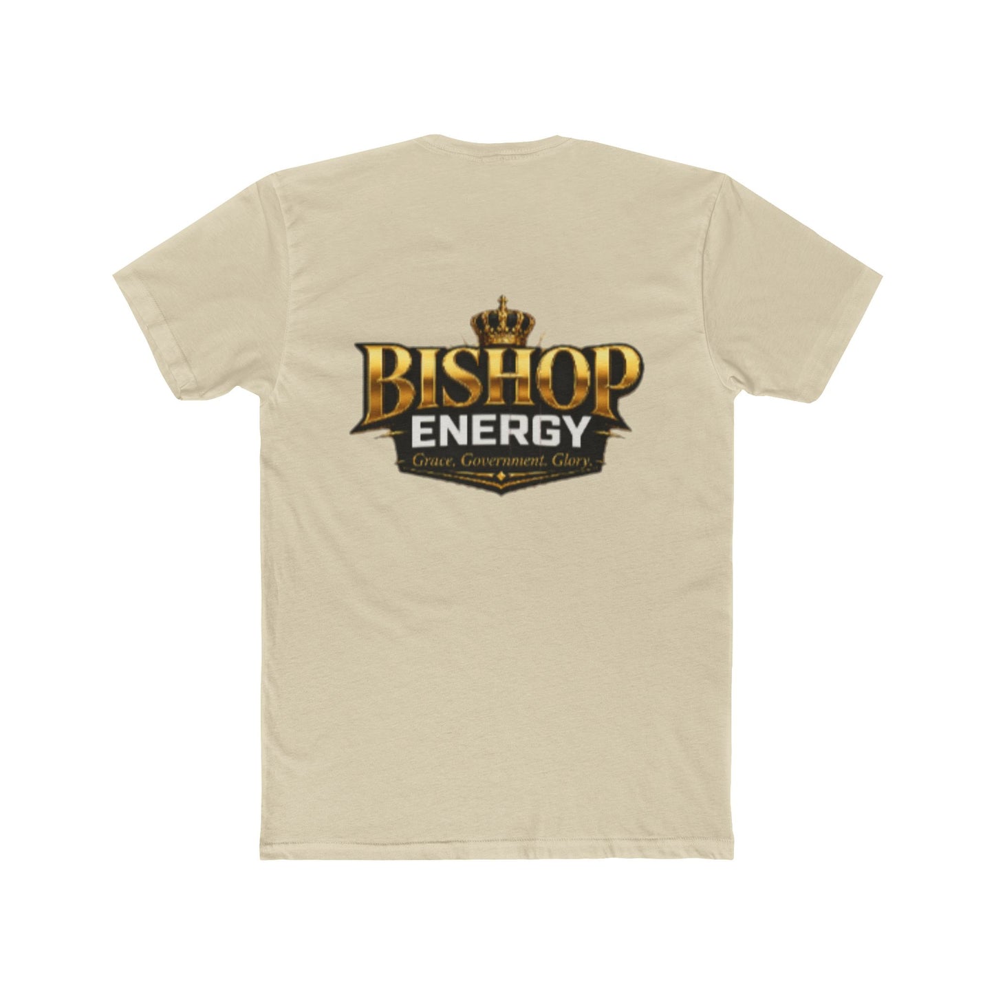 Bishop Energy Graphic Tee — Bold Gold Crown Logo T-Shirt