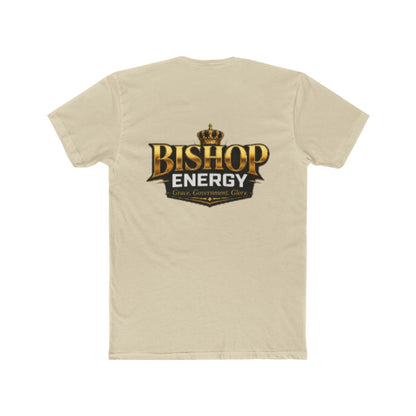 Bishop Energy Graphic Tee — Bold Gold Crown Logo T-Shirt